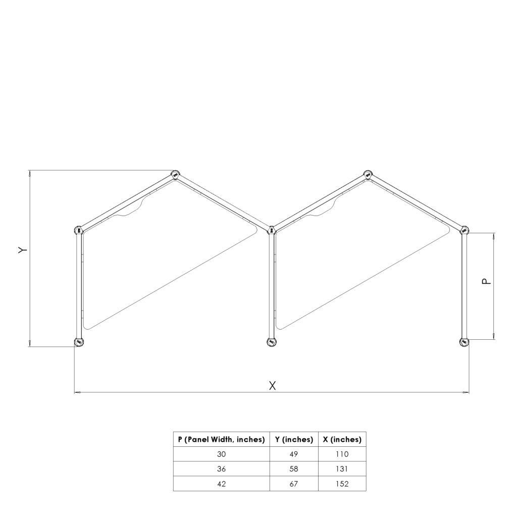 Four Panels - In Line 2 - Line Drawings