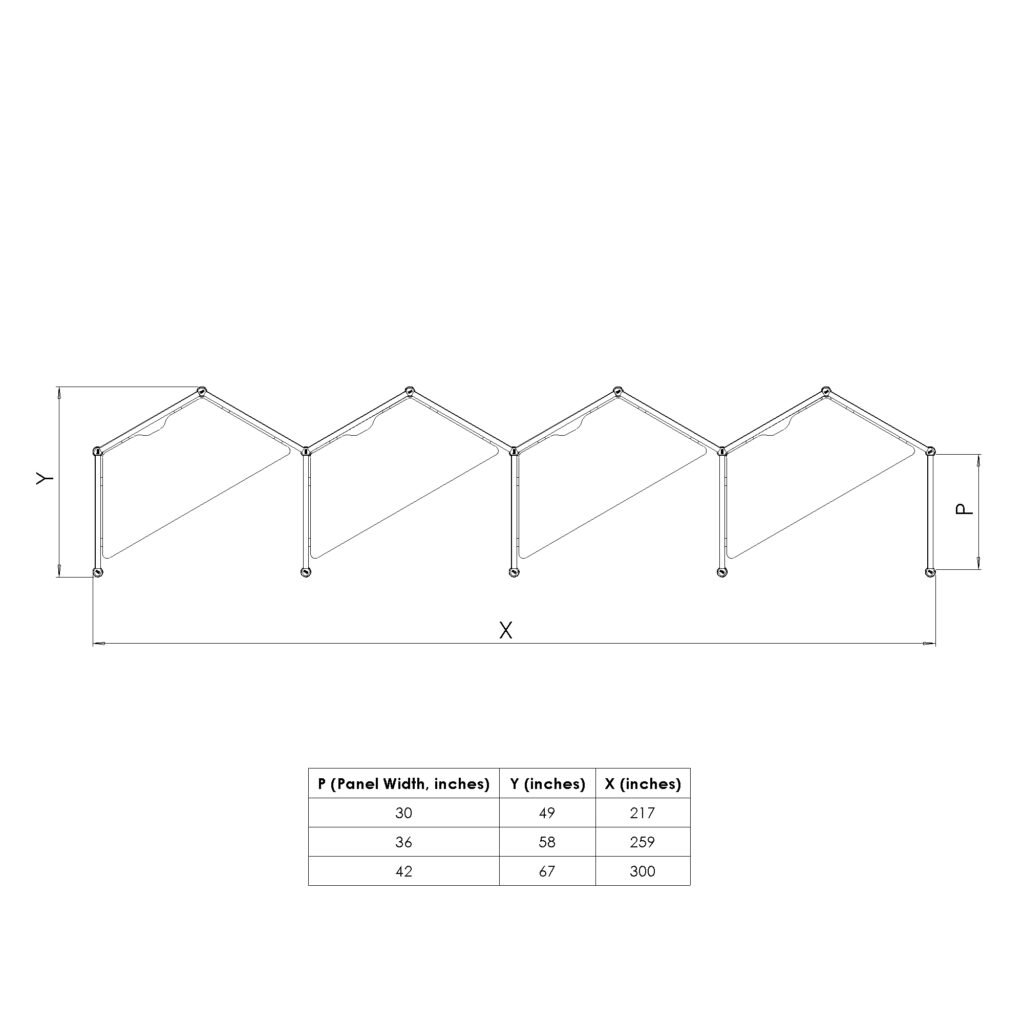 Four Panels - In Line 3 - Line Drawings