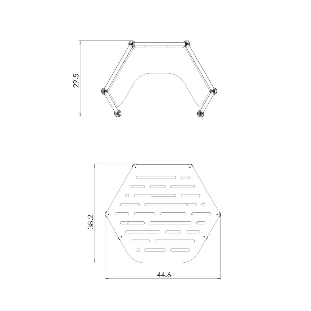 Timi Booth Line Drawings and Sizes